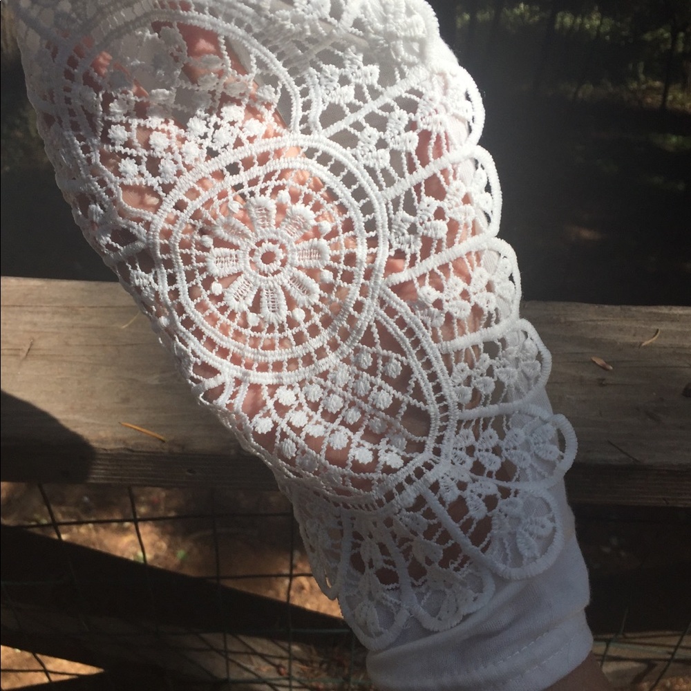 Henley style long sleeve white T shirt lounge wear - Picture 8 of 12